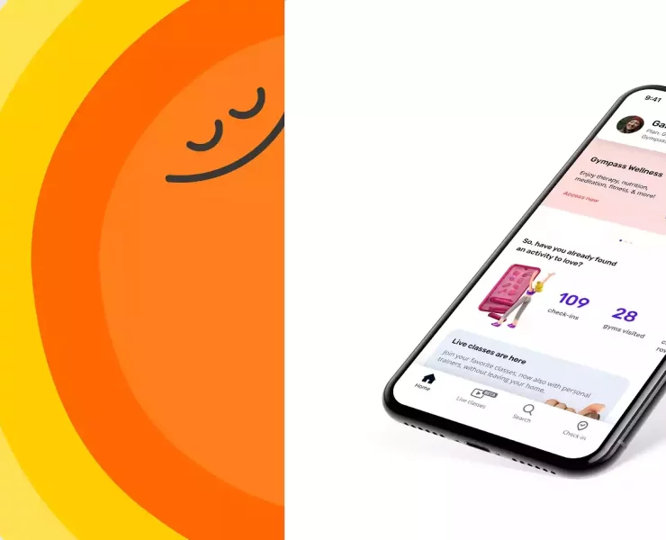 Headspace illustration and Gympass app image